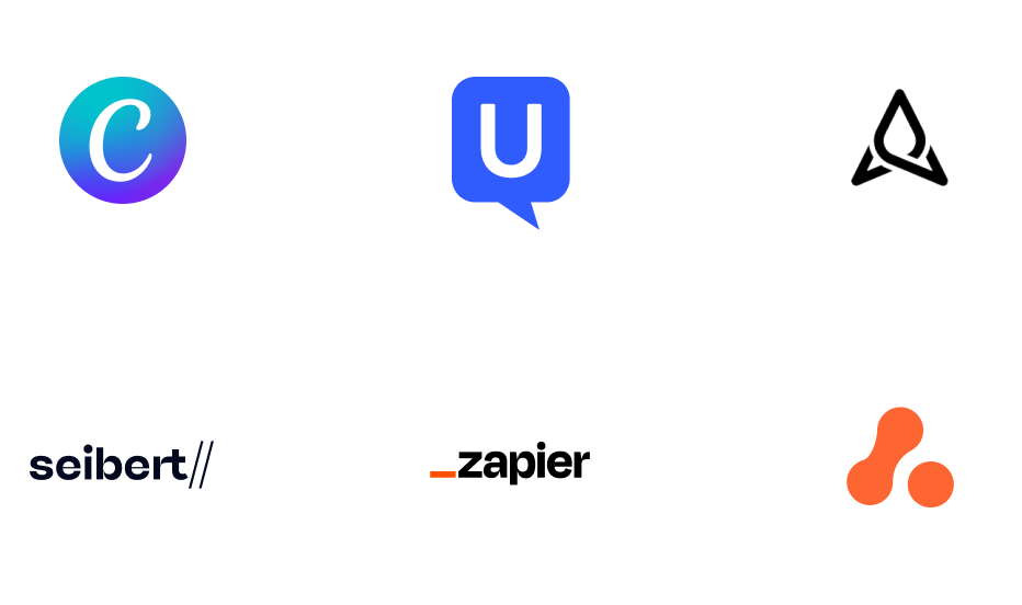 Two rows of company icons.